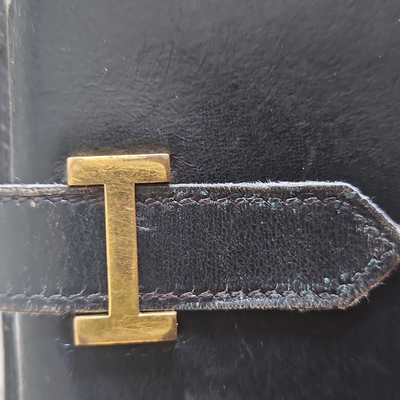 Hermès Calf Black Leather Bean Long Wallet with Dust Bag - Picture 4 of 17